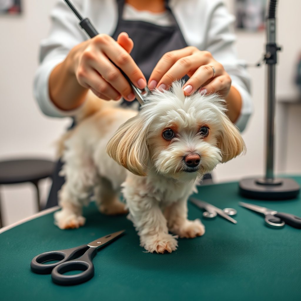 犬の被毛ケアの写真